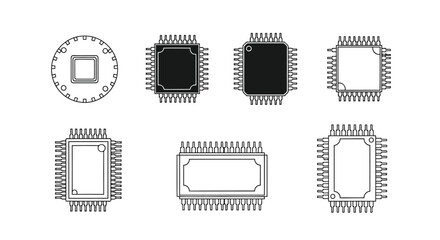 Collection of various integrated circuit chips