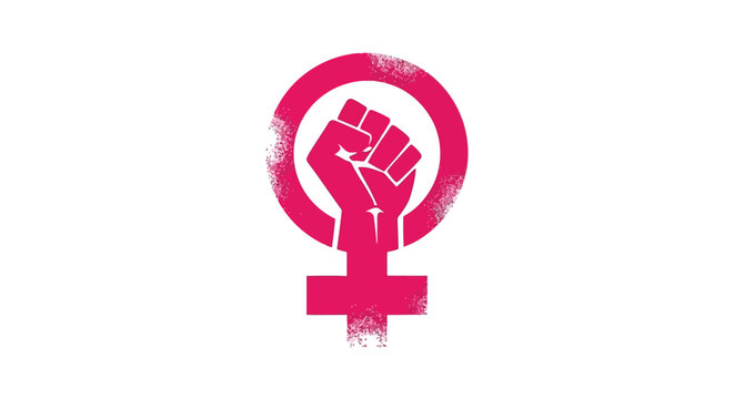 Feminist symbol with raised fist