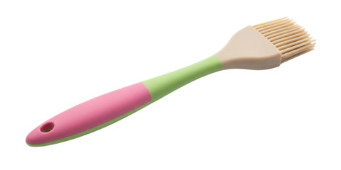 Silicone basting brush with colourful handle
