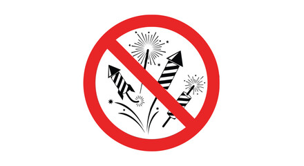 No fireworks allowed sign