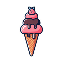 ice cream illustration design