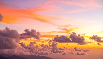 Sunset Cloudscape Mountain View