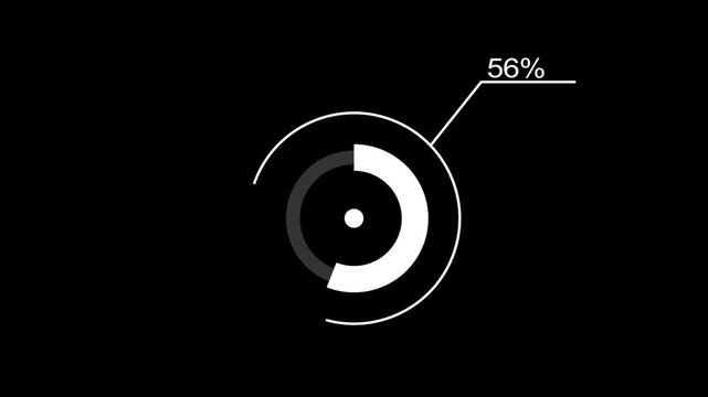 A dynamic modern circle loading animation, and on a white background is loading from 1 to 56 .