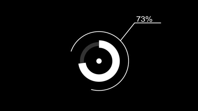 A dynamic modern circle loading animation, and on a white background is loading from 1 to 73 .