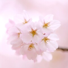 Close-up of delicate pink cherry blossoms (3)