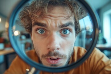 Close-up portrait of young beautiful woman in glasses and a shirt, a student smiling and looking at the camera outside a university campus on a sunny day, Generative AI