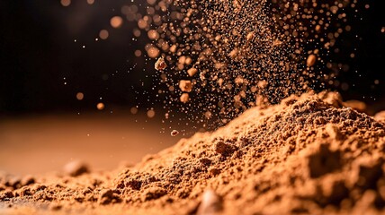 Cinnamon spice explosion captured in freeze-frame photography