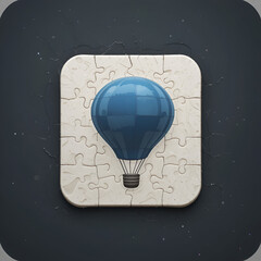 talk balloon icon in puzzle