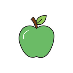 green apple isolated on white