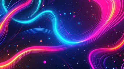 Abstract colorful neon lines background