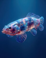 Colorful underwater exploration of fish in ocean depths - digital art