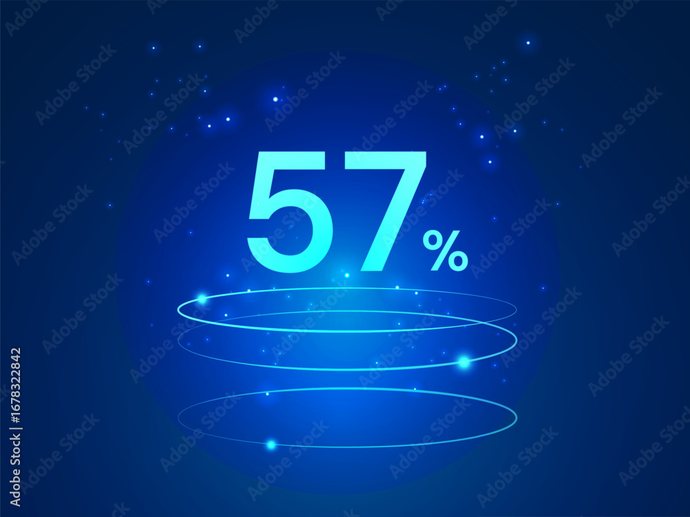 Poster electric vehicle battery charging dashboard interface with battery percentage in abstract circles pr