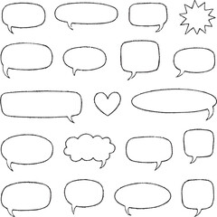 Fototapeta premium Collection of various speech bubbles isolated on white background