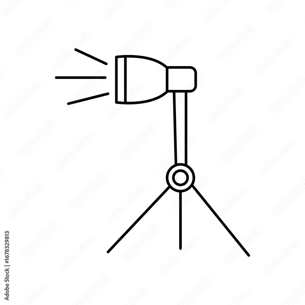 Poster photography lighting icon vector set vector linear illustration for web and app..eps