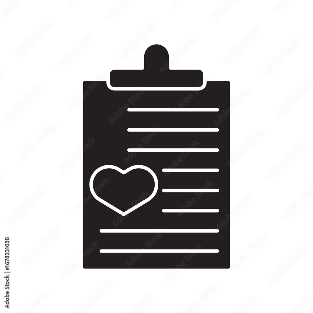 Poster wish list icon simple flat black trendy style illustration for web and app..eps