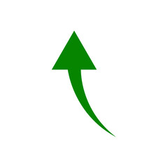 Green Upward Arrow Icon &ndash; Growth and Progress Symbol