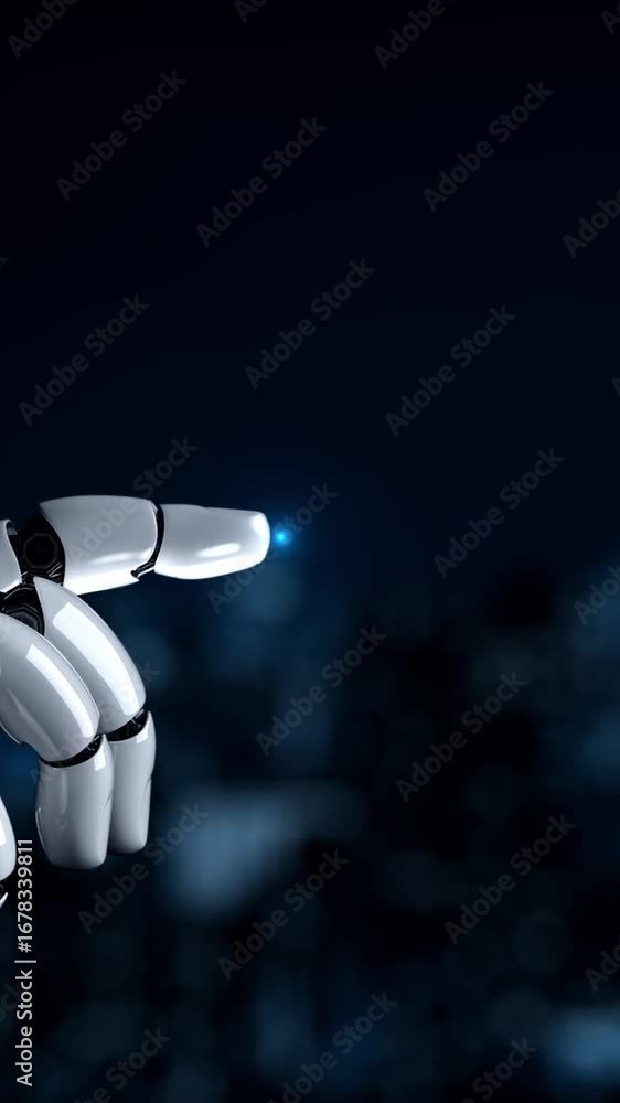 Aufkleber futuristic robot artificial intelligence enlightening ai technology development and machine learning