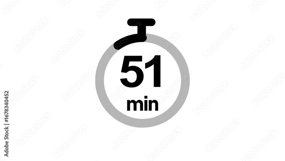 Poster 56 minute timer, clock, stopwatch isolated icons. countdown timer symbol. minute timer, time measure