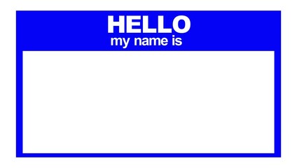 hello my name is sticker tag .Hello my name is sticker icon set. Vector line icon for Business and Advertising.