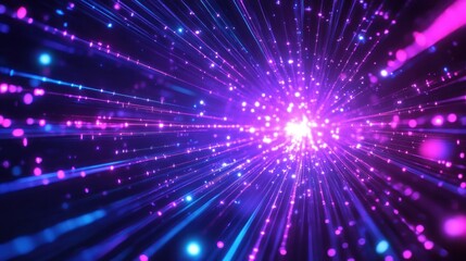 Fototapeta premium Abstract glowing lines design