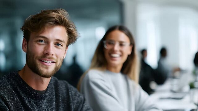 Creative team discussing and optimizing AB testing campaigns in the office