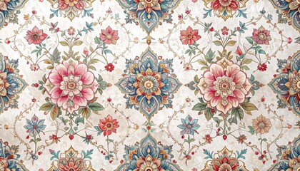 Elegant Hand-Painted Silk Fabric Collection. Luxury White Background Textiles for Fashion, Home Decor & Interior Design.