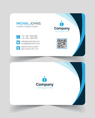 Vector Modern Blue Corporate Business Card Design