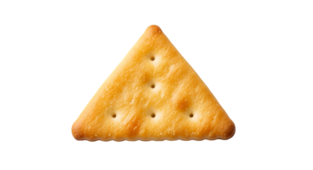 Triangle Cracker With Perforations biscuit snack isolated on a transparent background