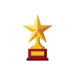 Celebrate victory with this stunning golden star trophy for achievement rewards