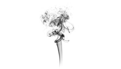 Fototapeta premium PNG black smoke expanding outward in slow motion, symbolic of growth, release, and unfold, perfect for abstract art