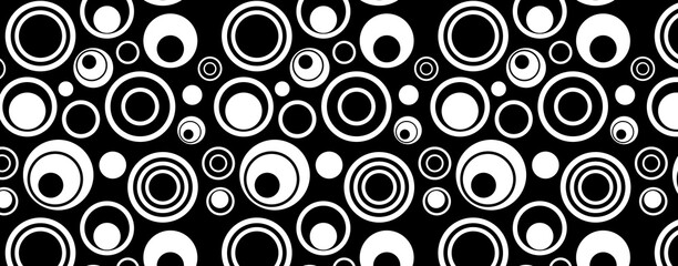 Cyan Seamless Geometric Circle Pattern Background Vector