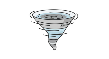 Whimsical cyclone illustration showcasing a fun and lighthearted interpretation of a powerful storm funnel for children