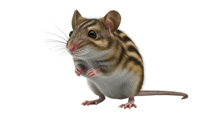 Adorable Striped Mouse 3D Render of a Cute Rodent