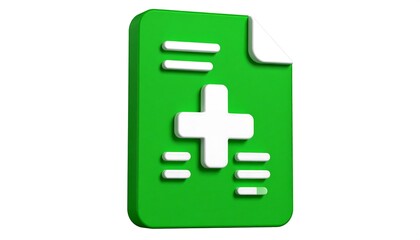 Obraz premium Medical document icon