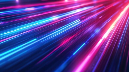Digital neon lines speed abstract design