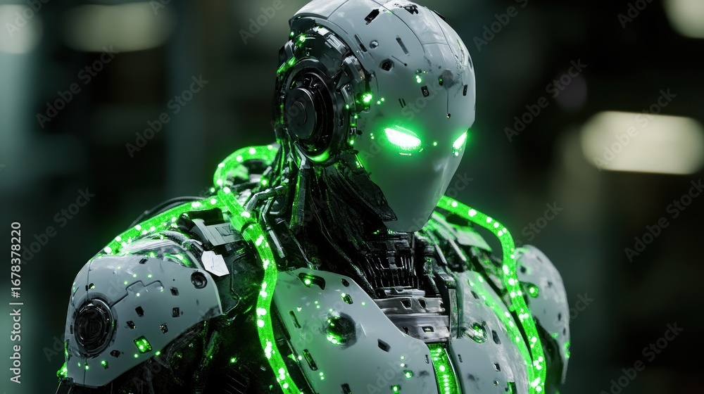 Poster advanced futuristic robot design