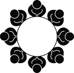 Teamwork meeting circle