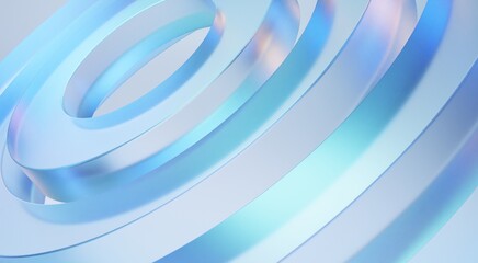 Futuristic Gradient Glass Rings Abstract 3d Background