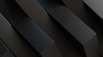 Black Geometric Abstract 3D Design Background