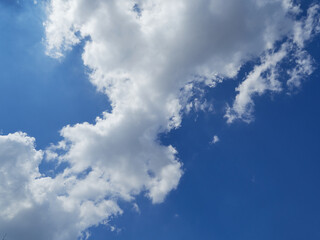 夏の綺麗な青空と雲の風景