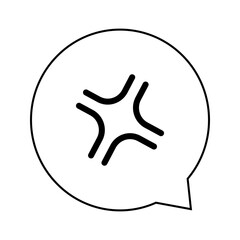 怒る・怒りなど 感情吹き出しマーク〜Angry, angry, etc. emotion speech bubble mark〜
