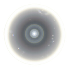 Abstract glowing sphere with ethereal light patterns isolated on transparent background