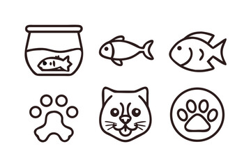 Vector art of collection of pet supplies
