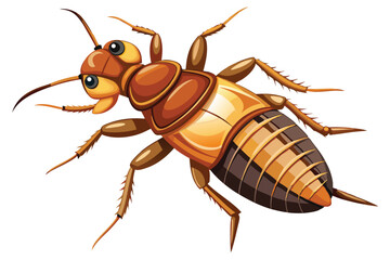 Detailed Insect Illustration A Vivid Depiction of a Cartoon Bug with Intricate Details and Striking Color Palette