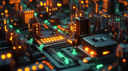 Futuristic technological circuit design