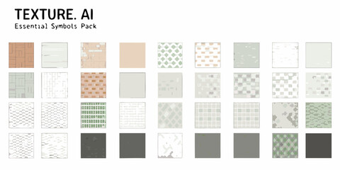 Texture ai essential symbols pack with various patterns