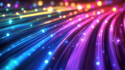 Abstract colorful glowing lines background