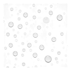 Abstract pattern of white circles and dots on black background isolated on transparent background
