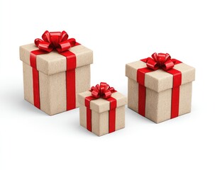 Obraz premium Gift Boxes with Red Bows
