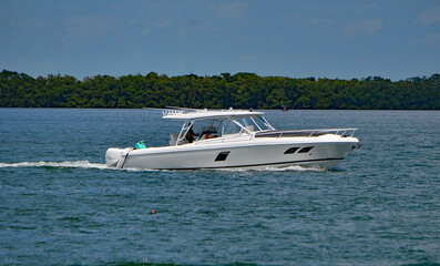 Sport Fishing Boat on the Florida Intracoastal Waterway